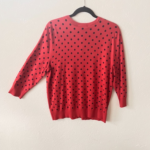 Ellen Tracy red with blue polka dots - Picture 3 of 8